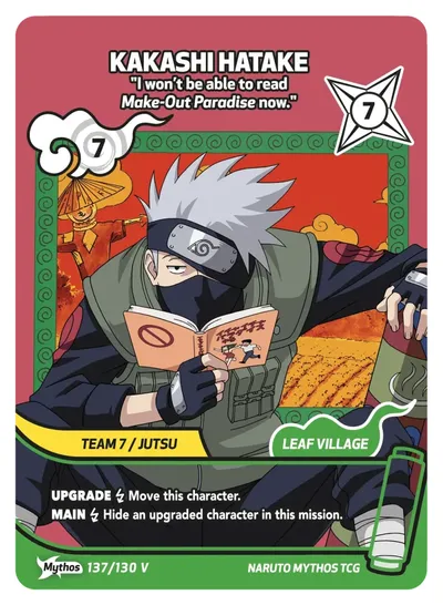 Kakashi Hatake - I won’t be able to read Make-Out Paradise now.