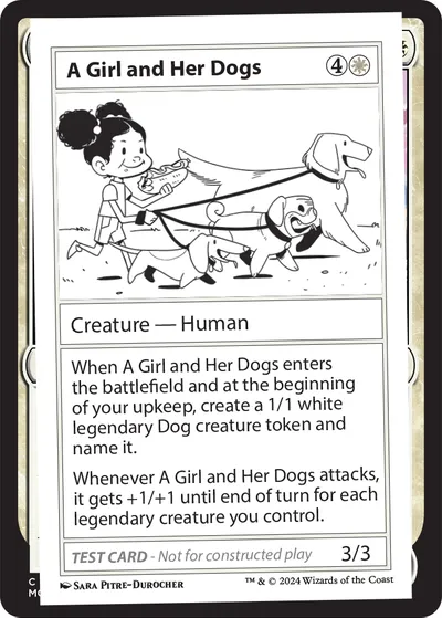 A Girl and Her Dogs