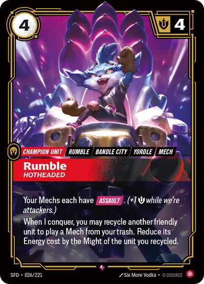 Rumble, Hotheaded