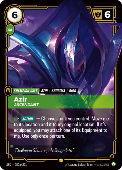 Azir, Ascendant