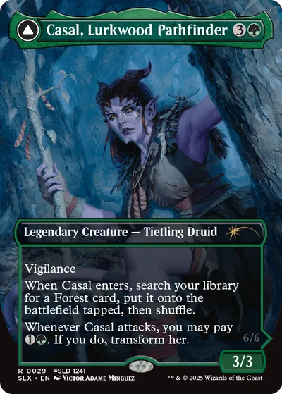 Casal, Lurkwood Pathfinder // Casal, Pathbreaker Owlbear