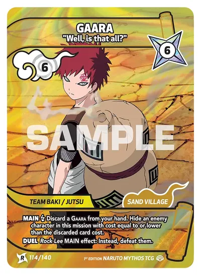 Gaara - "I hope you haven't finished entertaing me."
