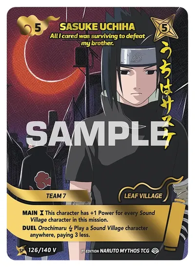 Sasuke Uchiha - "All I cared was surviving to defeat my brother."