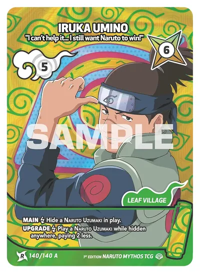 Iruka Umino - " I can't help it. .. I still want Naruto to win!"