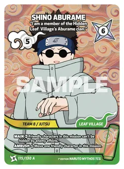 Shino Aburame - I am a member of the Hidden Leaf Village’s Aburame clan.