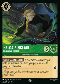 Helga Sinclair - No Backup Needed