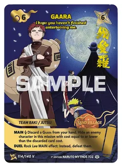Gaara - "I hope you haven't finished entertaing me."