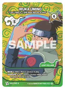 Iruka Umino - " I can't help it. .. I still want Naruto to win!"
