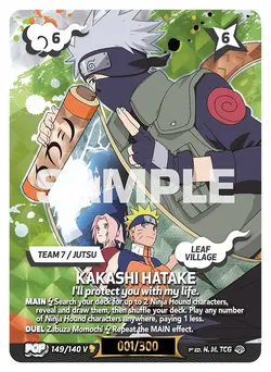 Kakashi Hatake - "I'll protect you with my life."